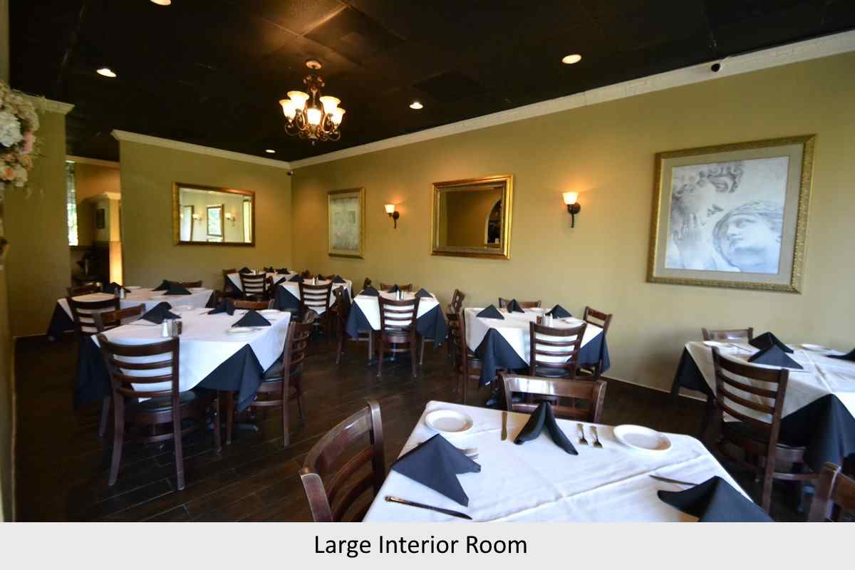 Large interior room available for private dining at Bruno's Ristorante - Irving, TX